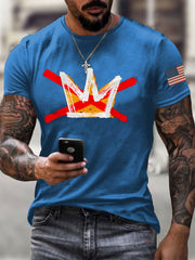 Men's No Kings Printed Casual T-shirt