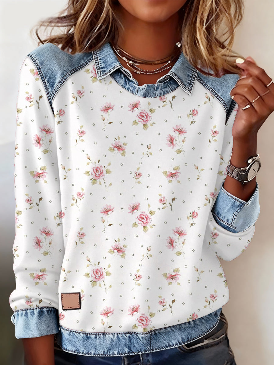 Women's Breast Cancer Pink Print Casual Top