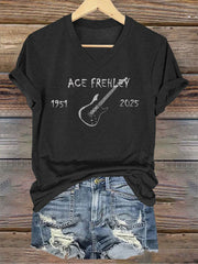 Women's Ace Frehley Printed V-neck T-shirt