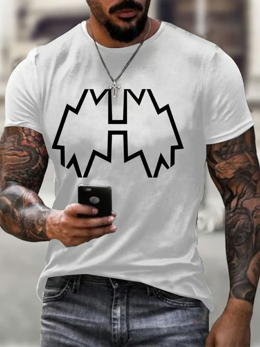 Men's Rock Music Print short-sleeved T-shirt