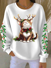 Women's Christmas Cat Sweatshirts