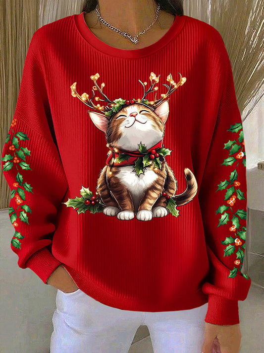 Women's Christmas Cat Sweatshirts