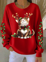 Women's Christmas Cat Sweatshirts