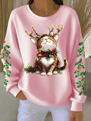 Women's Christmas Cat Sweatshirts
