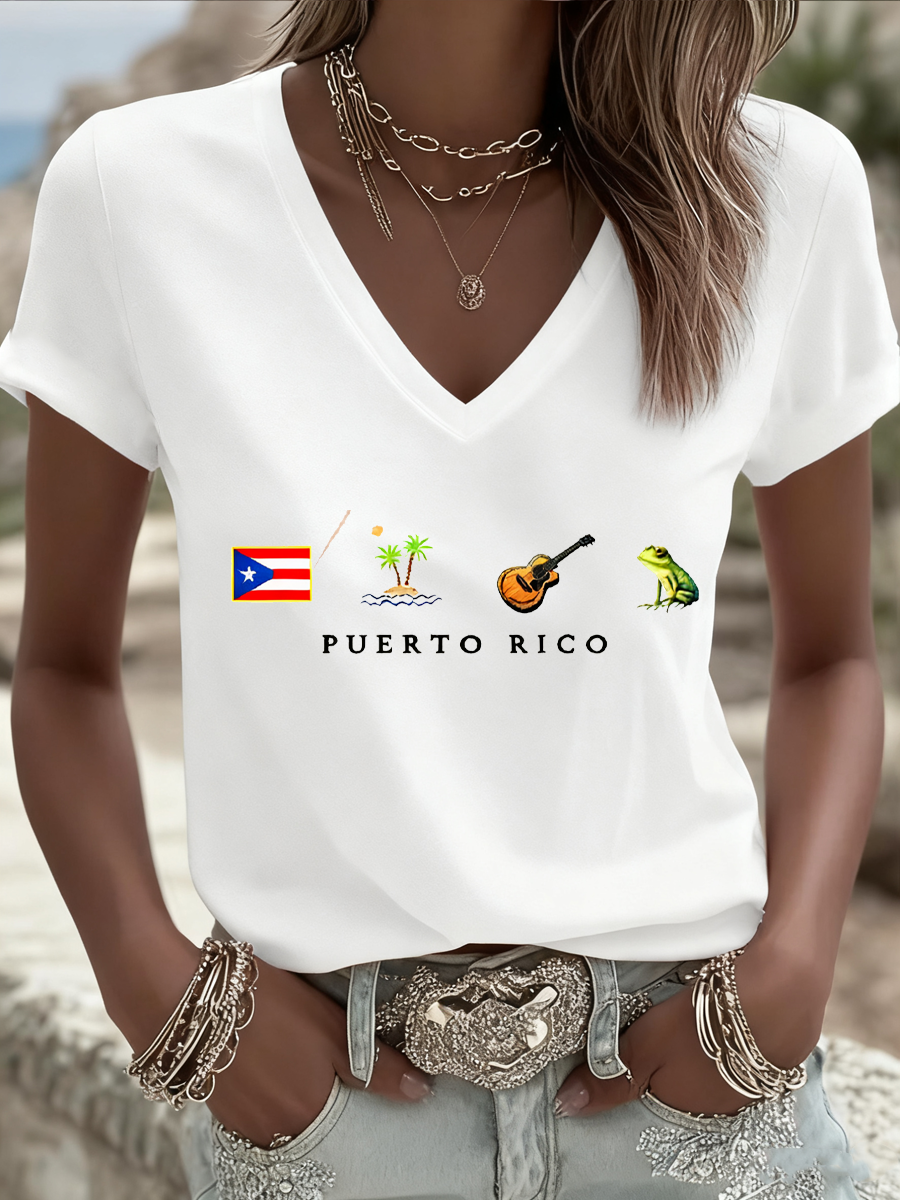 Women's Puerto Rico short-sleeved T-shirt