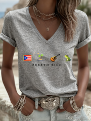 Women's Puerto Rico short-sleeved T-shirt