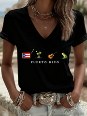 Women's Puerto Rico short-sleeved T-shirt