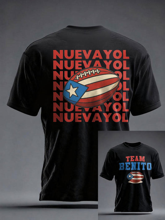 Unisex Bunny Football Music Lover Printed T-shirt