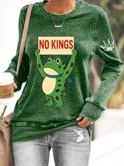 Women's No Kings In America Print Sweatshirt