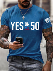 Men's Yes On 50 Short-sleeved T-shirt