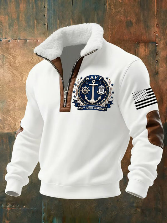 Men's Navy 250th Anniversary Printed Hoodie