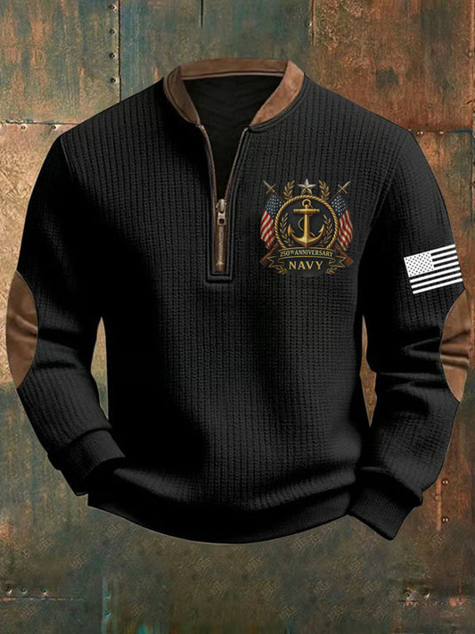Men's Navy Printed Sweatshirt