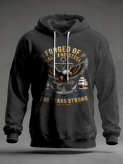 Men's Navy 250th Anniversary Printed Drop-Shoulder Hoodie