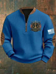 Men's Navy Printed Sweatshirt