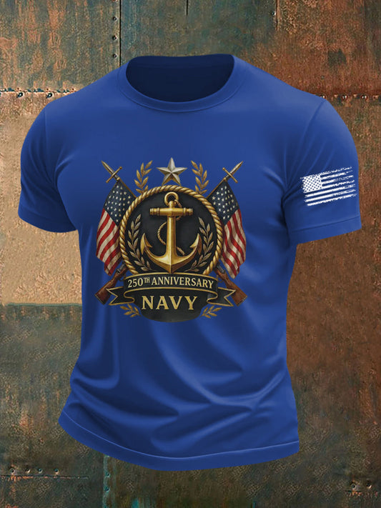 Men's Navy Printed T-shirt