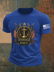 Men's Navy Printed T-shirt