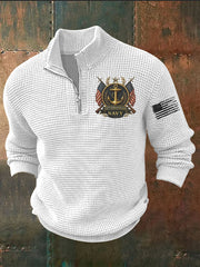 Men's Navy Printed Sweatshirt