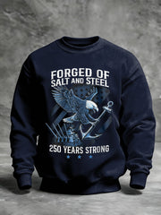 Men's Navy 250th Anniversary Printed Crew Neck Sweatshirt