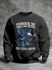 Men's Navy 250th Anniversary Printed Crew Neck Sweatshirt
