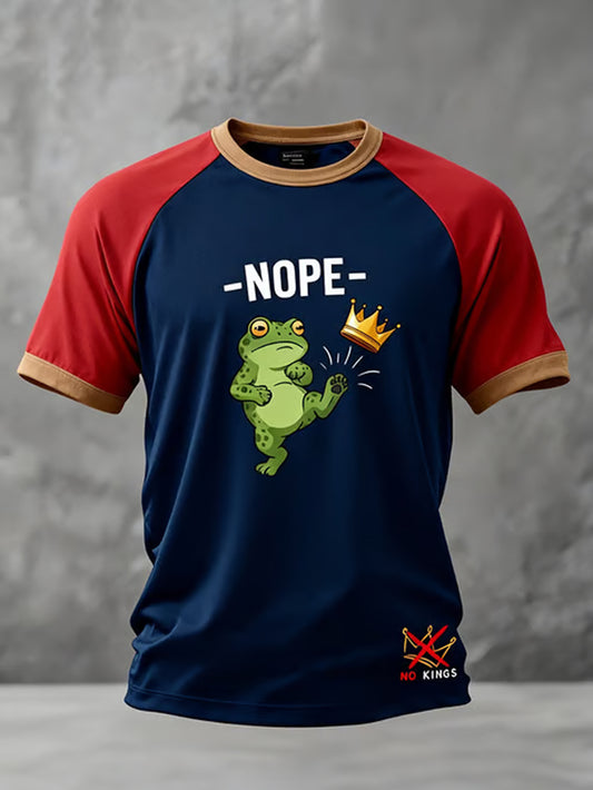 Men's Frog Protest No Kings In America Print Tee