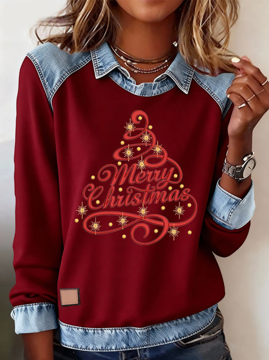 Women's Christmas Print Casual Top