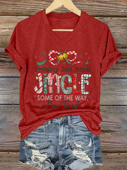 Women's Funny Christmas Probably Just Gonna Jingle Some of the Way, I'm Tired Short Sleeve T-Shirt
