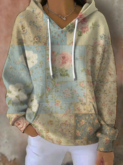 Women's floral print Hoodie
