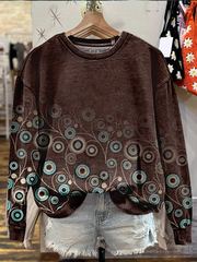 Women's Bohemian floral print Regular Sweatshirt