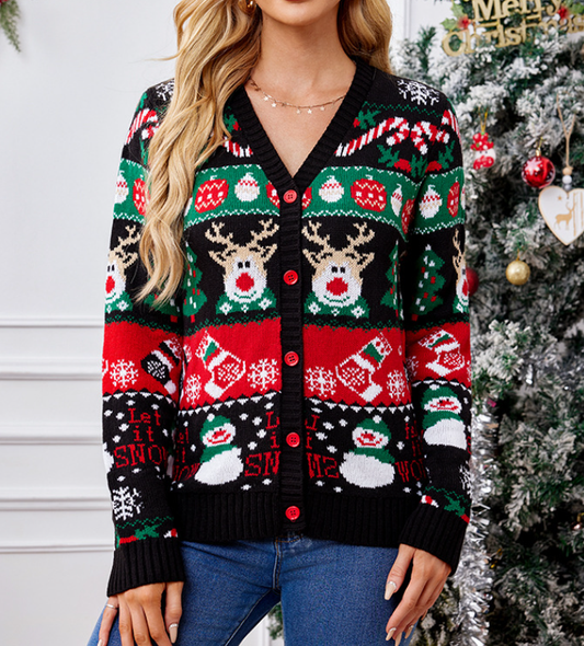 Women's Christmas Casual Knitted Cardigan