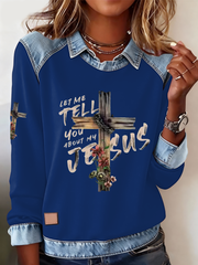 Women's Jesus Velvet Top