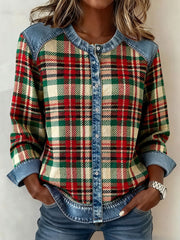 Women's Vintage Plaid Printed Cardigans