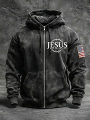Men's Jesus Way Truth Life  Zip-Up Hoodie