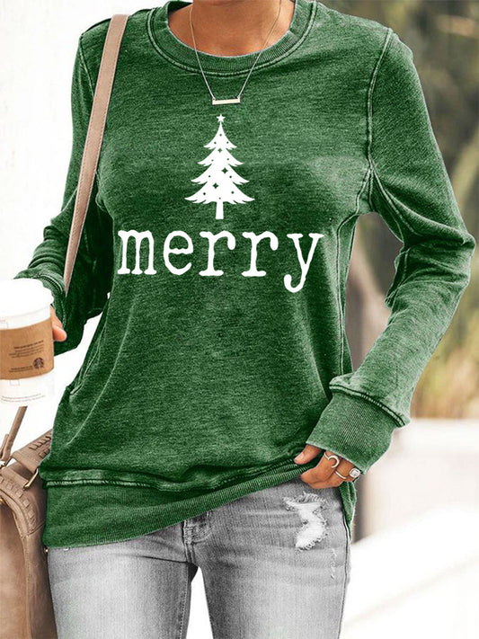 Women's Merry Christmas Casual Sweatshirt