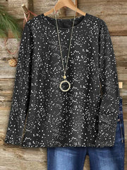 Women's Starry Night Crew Neck Top
