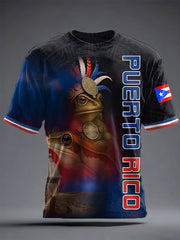 Unisex Puerto Rico Art Printed T-shirt