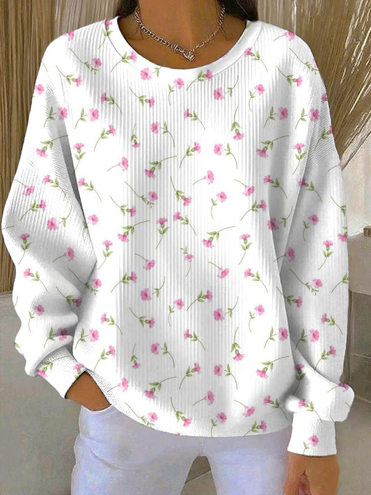 Women's Plants Flowers Print Casual Sweatshirt