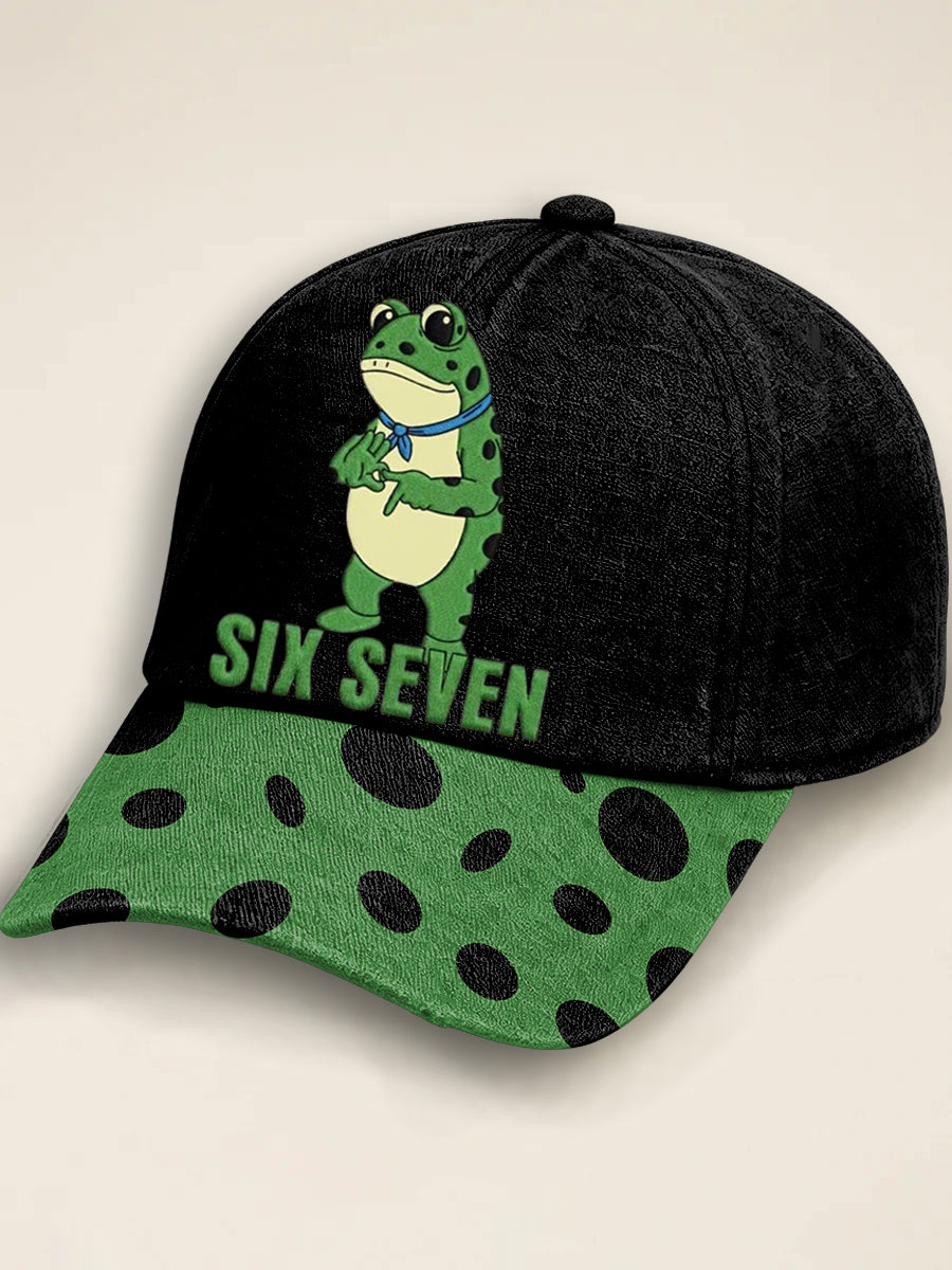 Unisex Funny 67 Six Seven Portland Frog Printed Cap