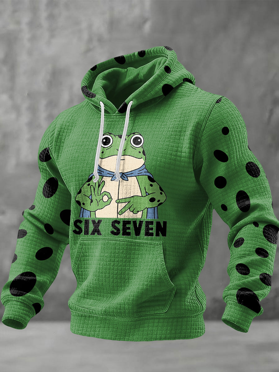 Men's Funny 67 Six Seven Portland Frog Printed  Top