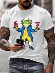Men's Funny 67 Six Seven Portland Frog Printed  short sleeves t-shirt