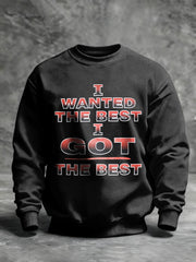 Men's Rock Band Print T Crew Neck Sweatshirt