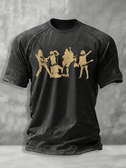 Men's Rock Band Print short-sleeved T-shirt