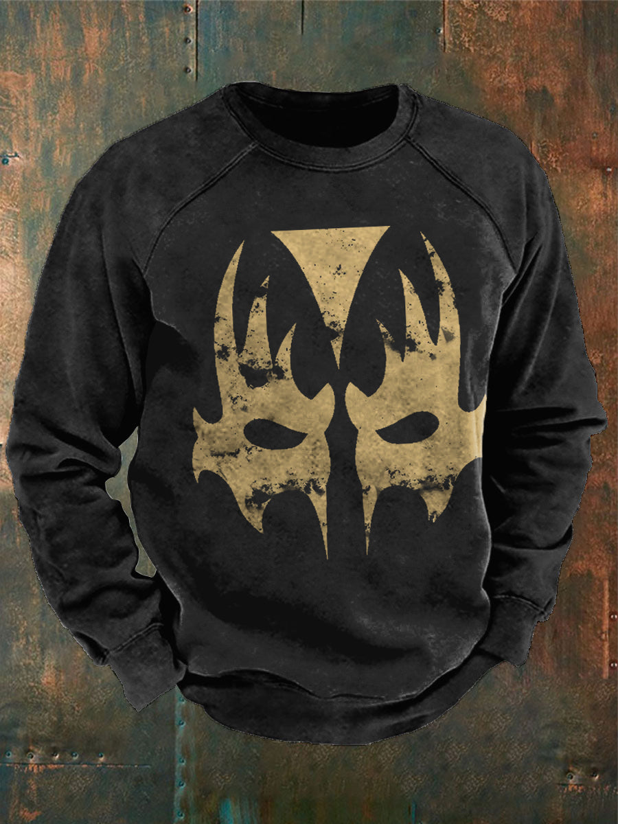 Mne's Rock Band Print Casual Sweatshirt