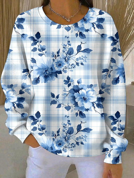 Women's Diabetes Awareness Print Casual Sweatshirt