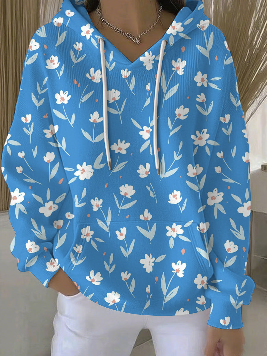 Women's Plants Flowers Print Casual Hoodie