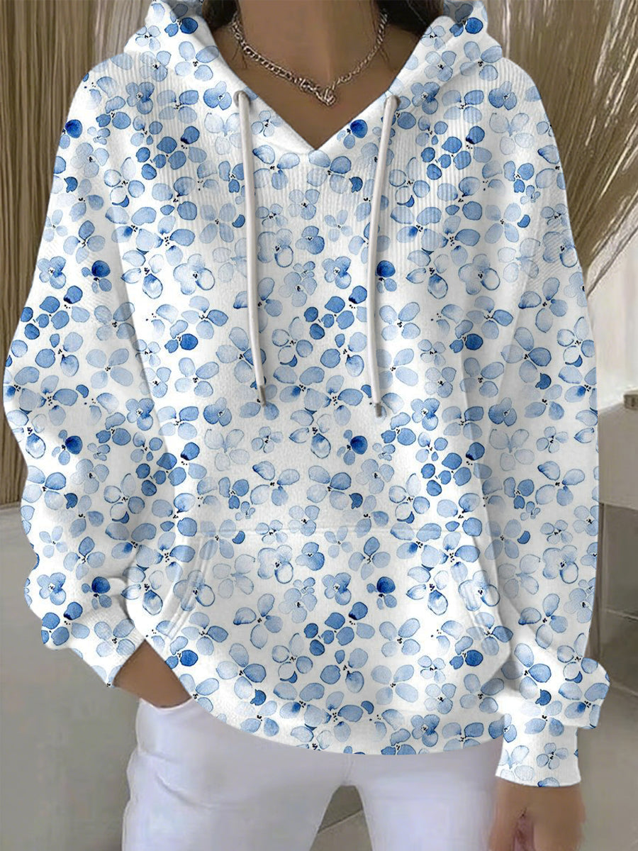 Women's Plants Flowers Print Casual Hoodie