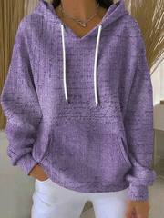 Women's purple print Casual Hoodie