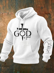Men's God Is Good All The Time Casual Printed  Hoodie
