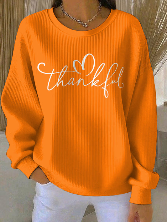Women's Thanksgiving Print Casual Sweatshirt