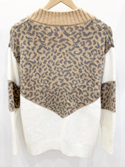 Women's Casual Leopard  Knitted Sweater