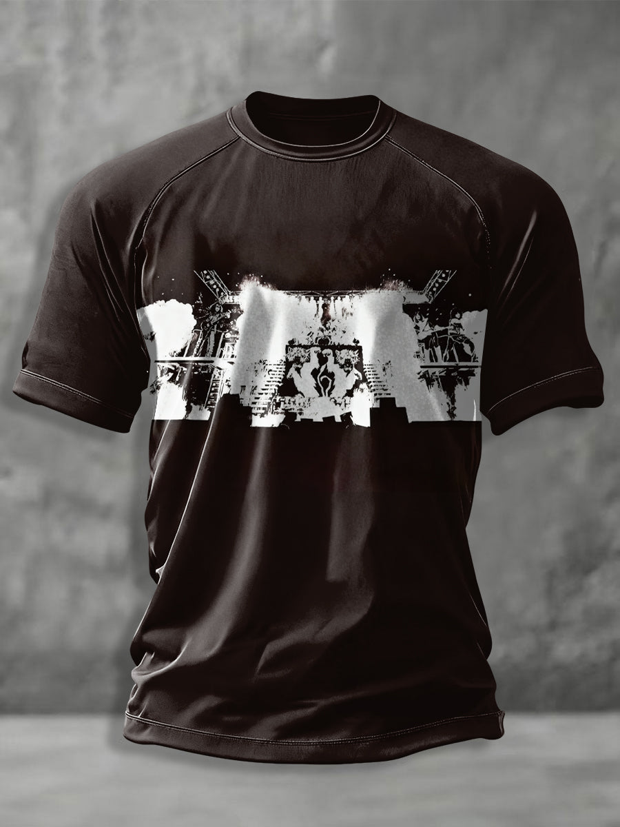 Men's Rock Band Print short sleeve t-shirt